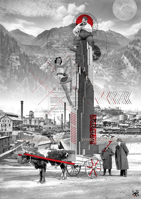 现代工业建筑画装饰挂画贴图 (4)