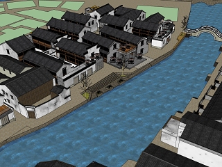 中式古建古典小镇
