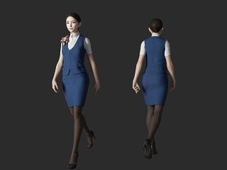 现代女人 空姐美女  