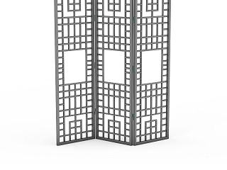 现代简约屏风模型
