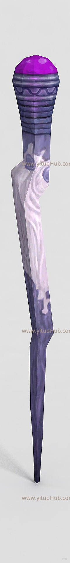 现代龙之谷游戏武器权杖模型